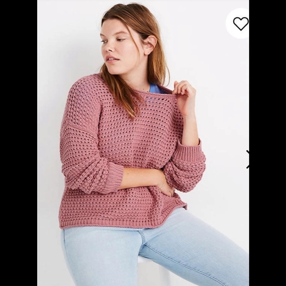 NWT Madewell Open-Stitch Austen Pullover Sweater